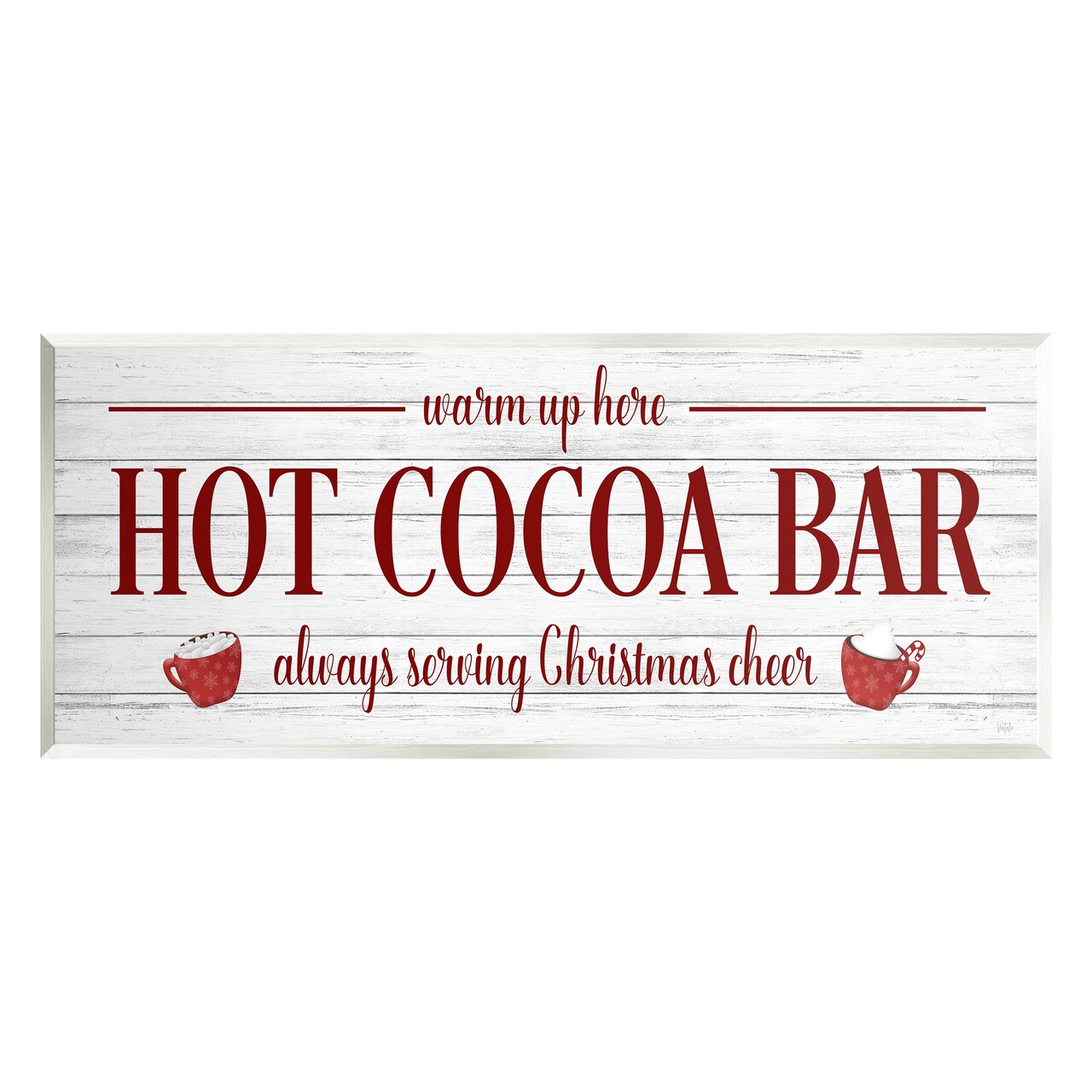 Stupell Industries Hot Cocoa Bar Winter Beverage Wall Plaque Art